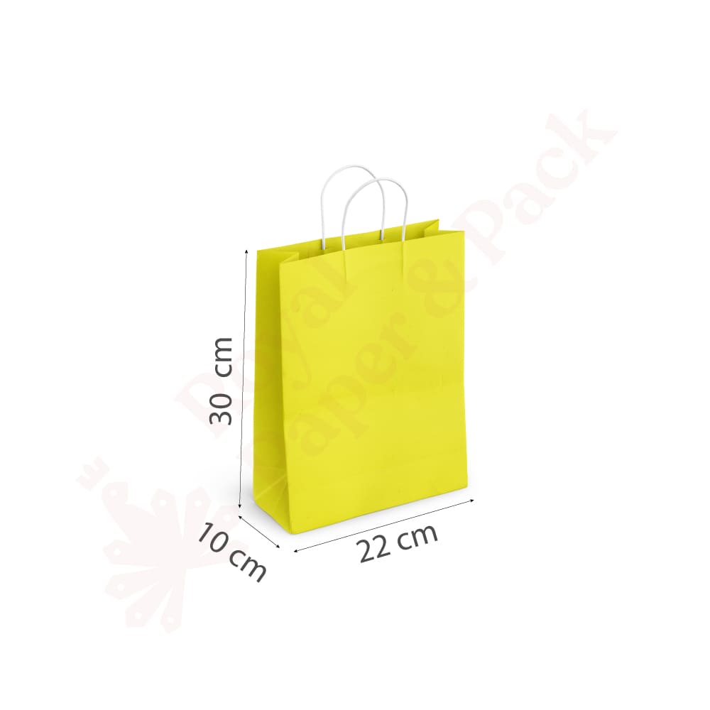 Bolsa papel Kraft Colores Color Amarillo Medidas M