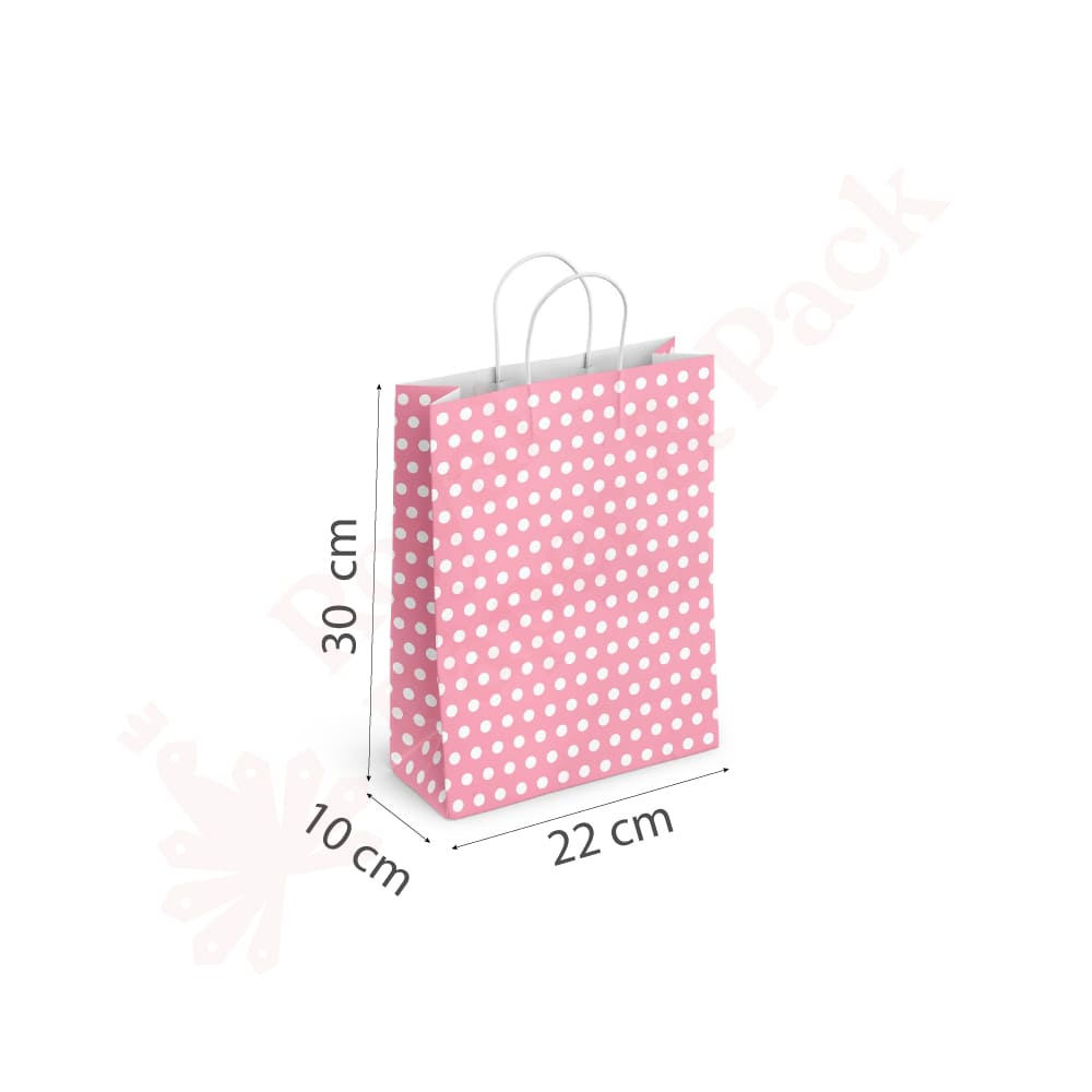 Bolsas Kraft VS - Círculos Rosados
